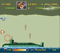 une photo d'Ã©cran de U.N. Squadron sur Nintendo Super Nes
